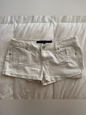 Sapphire Ink White Jean Shorts